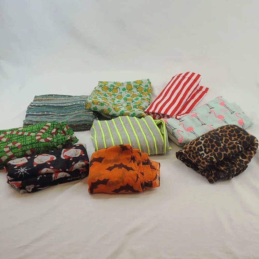 Lot of 9 infinity scarves including Halloween ๐ Christmas ๐ and more! - Picture 1 of 16